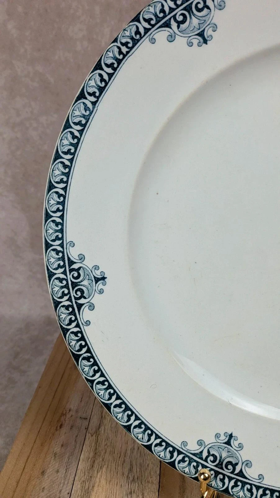 Plat ancien faïence Nord St Amand & Hamage – modèle Andrinople – photo 2